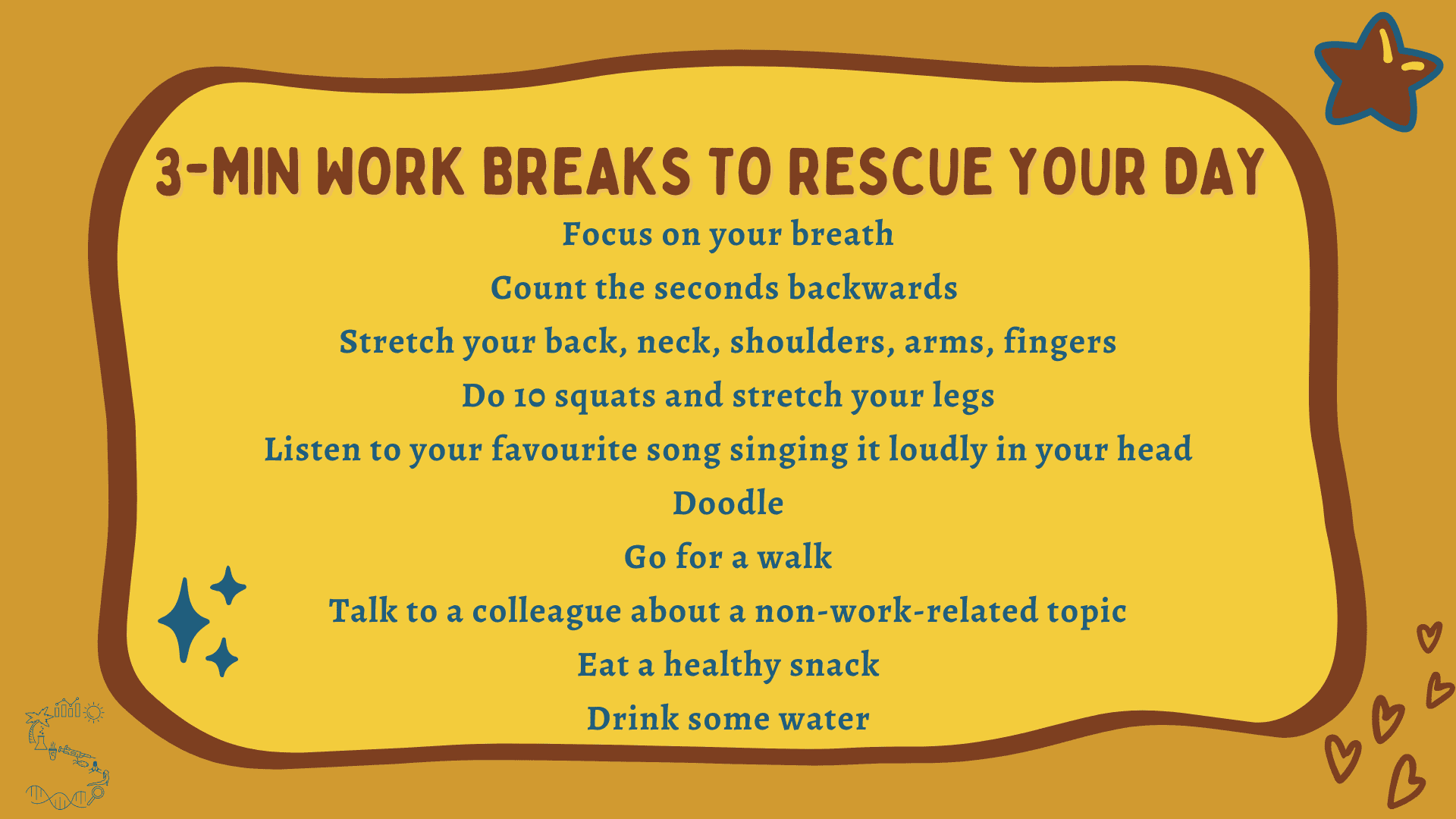 3-min work breaks to energise and rescue your day.